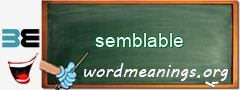 WordMeaning blackboard for semblable
